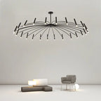 Contemporary Scandinavian Round Radioactive Iron Aluminum 12/24 Light Chandelier for Living Room modern luxury lighting fixtu