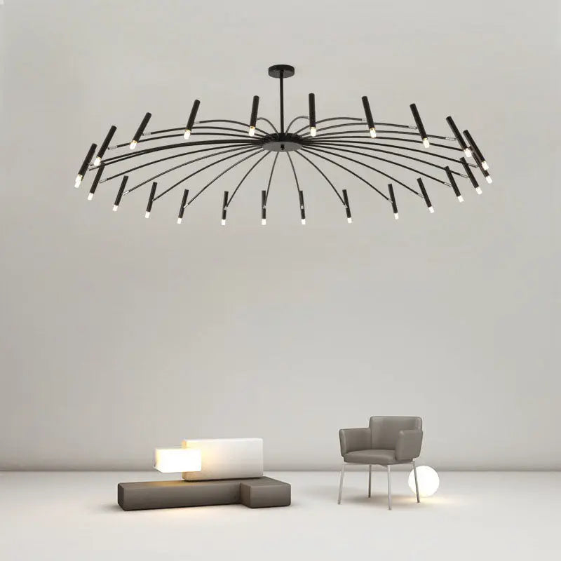 Contemporary Scandinavian Round Radioactive Iron Aluminum 12/24 Light Chandelier for Living Room modern luxury lighting fixtu