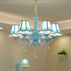 Modern Creative Cone Iron Crystal Fabric 5/6/8 Light Chandelier Lumendat