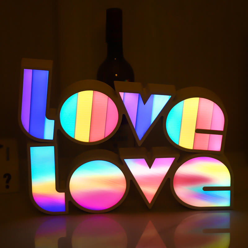 Creative LOVE Letters Wedding Valentines LED Decoration Night Light Table Lamp Lumendat