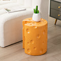Lumendat Contemporary Creative Kids Round Cylinder Cheese Resin Side Table For Bedroom Lumendat
