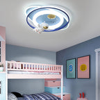 Lumendat Modern Creative Kids Iron Cartoon Astronaut Rocket LED Flush Mount Ceiling Light Lumendat