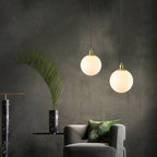 Nordic Minimalist White Orb 1-light Pendant Light modern luxury lighting fixture