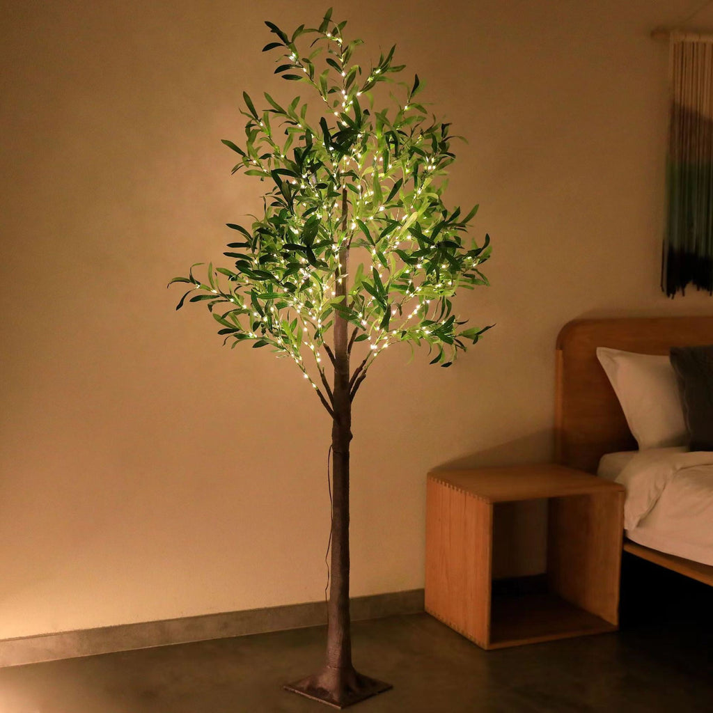 Modern Creative Olive Leaf LED Simulation Plants Decorative Light Lumendat