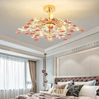 Modern Luxury Rose Iron Ceramic Crystal 6/7/8 Light Chandelier modern luxury lighting fixture