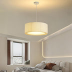 Contemporary Scandinavian Round Iron Acrylic Fabric 4/5 Light Pendant Light for Living Room BulbSquare