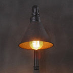 Contemporary Industrial Plumbing Cone Iron 1-Light Wall Sconce Lamp for Living Room Lumendat