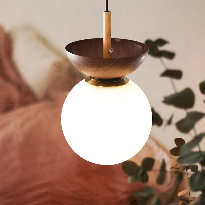 Modern Minimalist Glass Iron Orb 1-light Semi-flush Mount Light/pendant Light for Living Room Lumendat