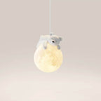 Lumendat Modern Simple Resin Bear Rabbit Decorative Iron 1-Light Pendant Light Lumendat