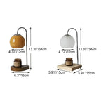 Modern Simple Solid Wood Candle Spherical 1-Light Melting Wax Table Lamp Lumendat