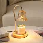 Modern Creative Simple Solid Wood Lily Of The Valley 1-Light Melting Wax Table Lamp Lumendat