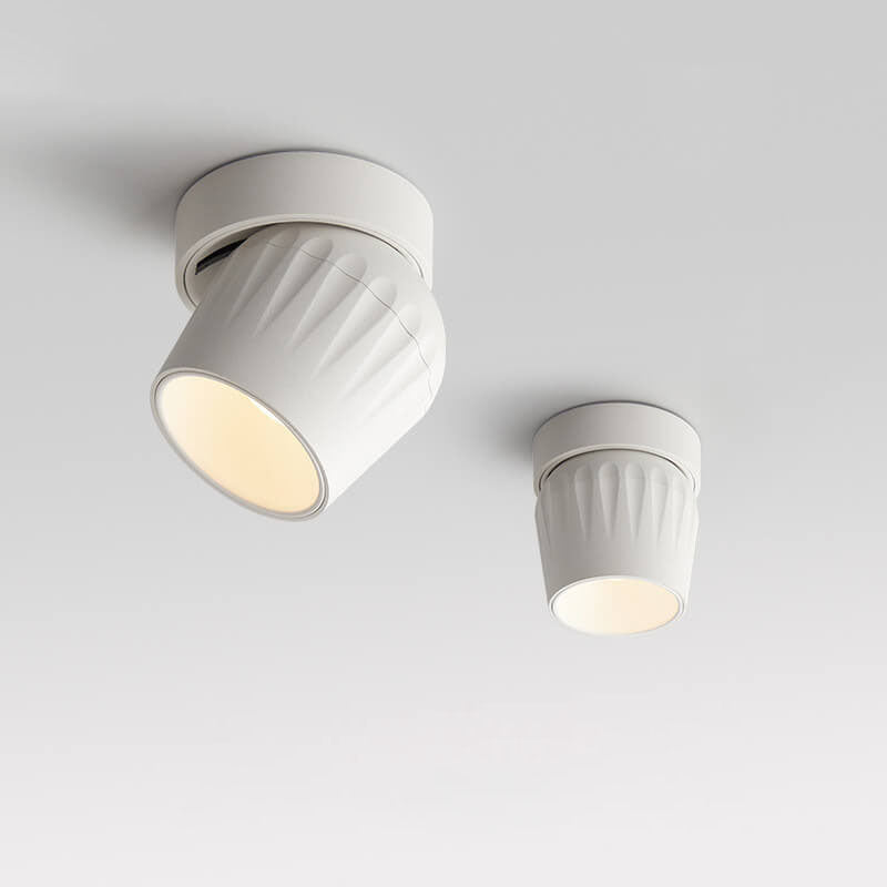 Modern Minimalist Aluminum Adjustable Angle LED Spotlight Semi-Flush Mount Ceiling Lumendat