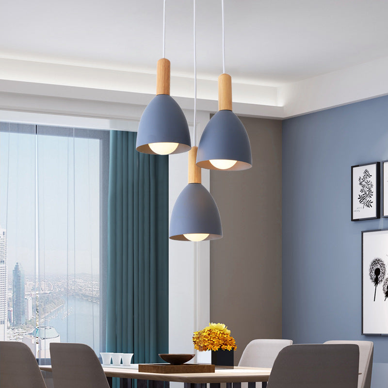 Nordic Minimalist Macaron Solid Color 1/3-light Chandelier