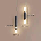 Modern Minimalist Cylinder Aluminum Acrylic LED Pendant Light for Bedroom BulbSquare