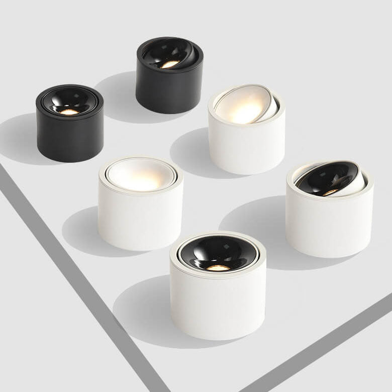 Modern Minimalist Round Spotlight Adjustable LED Flush Mount Ceiling Light BulbSquare