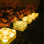 Modern Simplicity Solar ABS Plastic Ice Brick LED Outdoor Landscape Light For Outdoor Patio Lumendat