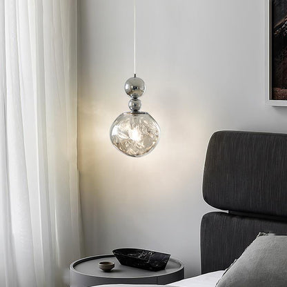 Contemporary Scandinavian Lava Ball Iron Acrylic 1-light Pendant Light for Bedroom