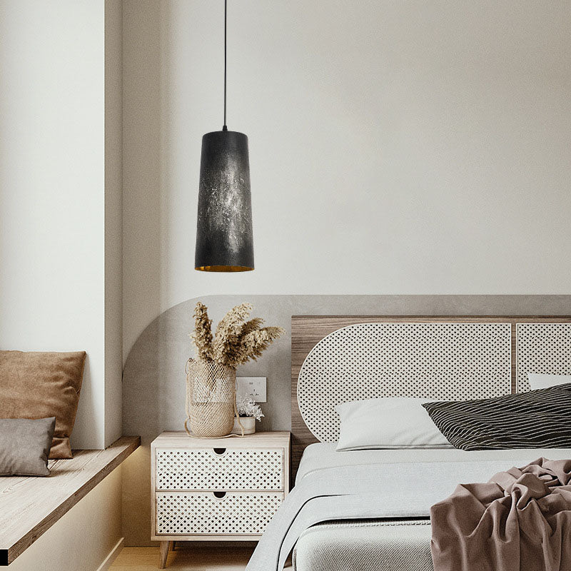 Industrial Japanese Simple Steel Cylinder 1-light Pendant Light
