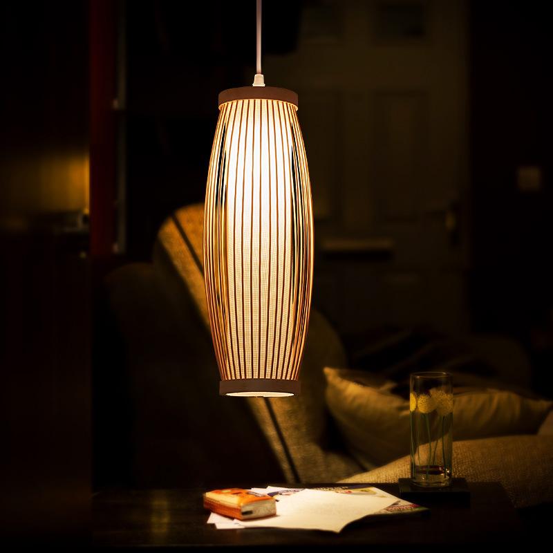Creative Bamboo Weaving Lantern 1-light Pendant Light