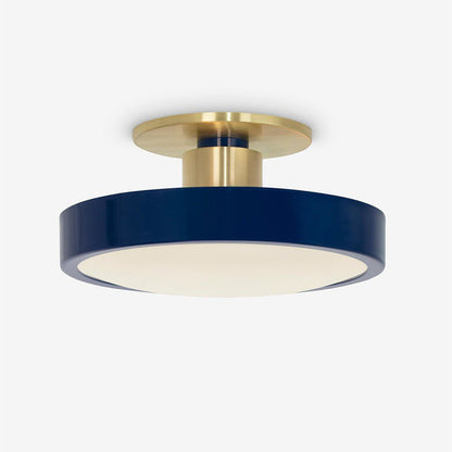 Contemporary Scandinavian Metal Acrylic Round LED Semi-flush Mount Ceiling Light for Hallway