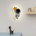 Lumendat Contemporary Creative Acrylic Cartoon Fairy Astronaut Iron LED Kids Wall Sconce Lamp For Bedroom Lumendat