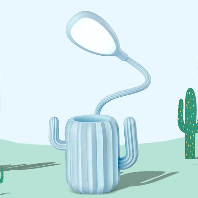 Lumendat Modern Children's Plastic Cactus Pencil Eye Protection USB LED Table Lamp Lumendat