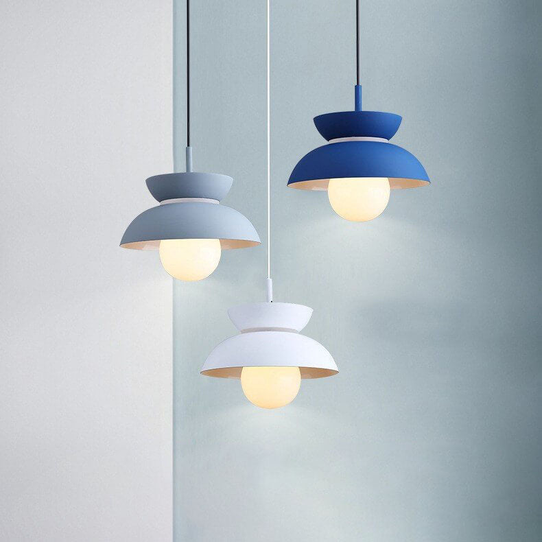 Nordic Minimalist Color Solid Aluminum 1-light Pendant Light