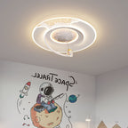 Lumendat Modern Creative Kids Resin Lunar Astronaut LED Flush Mount Ceiling Light Lumendat