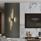 Modern Minimalist Aluminum Geometric Long Straight Line LED Wall Sconce Lamp For Living Room Lumendat