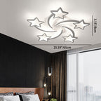 Modern Minimalist Star Hardware Acrylic LED Semi-Flush Mount Ceiling Light For Living Room