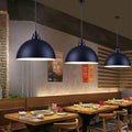 Industrial Simple Iron Dome Pot Lid 1-light Pendant Light BulbSquare