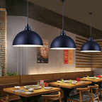 Industrial Simple Iron Dome Pot Lid 1-light Pendant Light BulbSquare