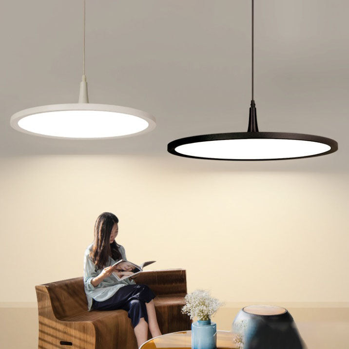 Modern Minimalist Aluminum Round Shape LED Pendant Light for Dining Room BulbSquare