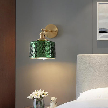 Nordic Minimalist Creative Brass Cylinder 1-Light Wall Sconce Lamp