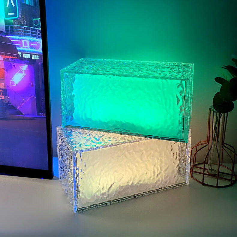 Creative Ice Cube Acrylic RGB LED Decorative Table Lamp Lumendat