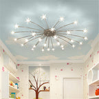Contemporary Creative Full Of Star Iron 12/21/28 Light Flush Mount Ceiling Light For Living Room Lumendat
