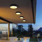 Outdoor Simple Round Octagon Aluminum Waterproof LED Flush Mount Ceiling Light BulbSquare