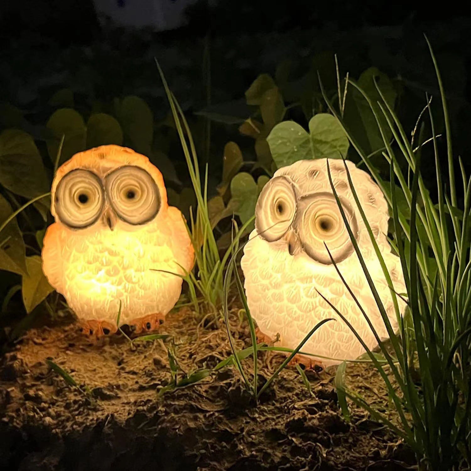Solar Modern Creative Resin Owl Decoration LED Outdoor Landscape Light Lumendat