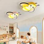 Lumendat Nordic Childlike Cartoon Bee Design LED Flush Mount Light Lumendat