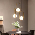 Modern Light Luxury Minimalist Oval Glass Orb 1/2-light Pendant Light BulbSquare