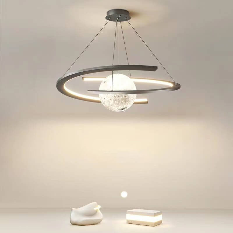 Lumendat Nordic Minimalist Kids Wrought Iron Planet LED Chandelier Lumendat