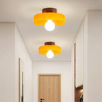 Scandinavian Modern Round Plate Iron Glass 1-Light Wall Sconce Lamp