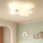 Lumendat Contemporary Creative PE Cartoon Aircraft LED Kids Flush Mount Ceiling Light For Living Room Lumendat
