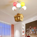 Lumendat Contemporary Creative Colorful Acrylic Balloon Log Cabin 7/9-Light Kids Semi-Flush Mount Ceiling Light For Bedroom Lumendat