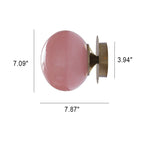 Modern Vintage Minimalist Iron Glass Round Head 1-Light Wall Sconce Lamp