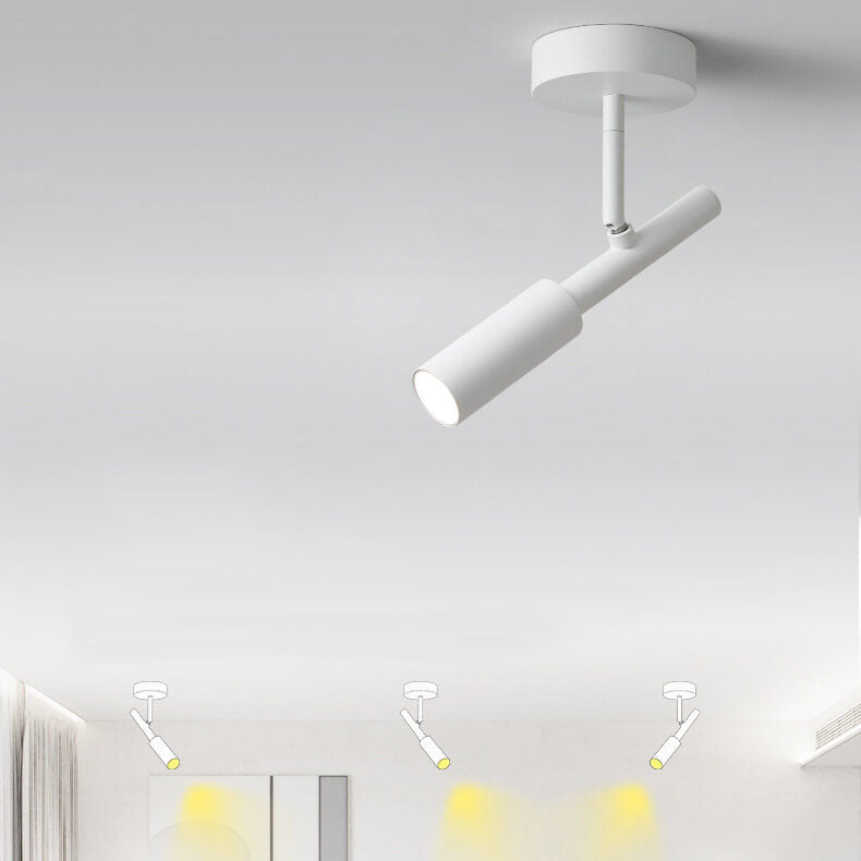 Minimalist Spotlight Rotatable LED Semi-Flush Mount Ceiling Light Lumendat