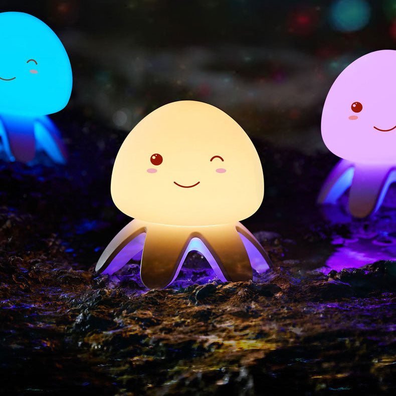Creative Silicone Jellyfish Music USB Rechargeable Remote Control LED Night Light Table Lamp Lumendat