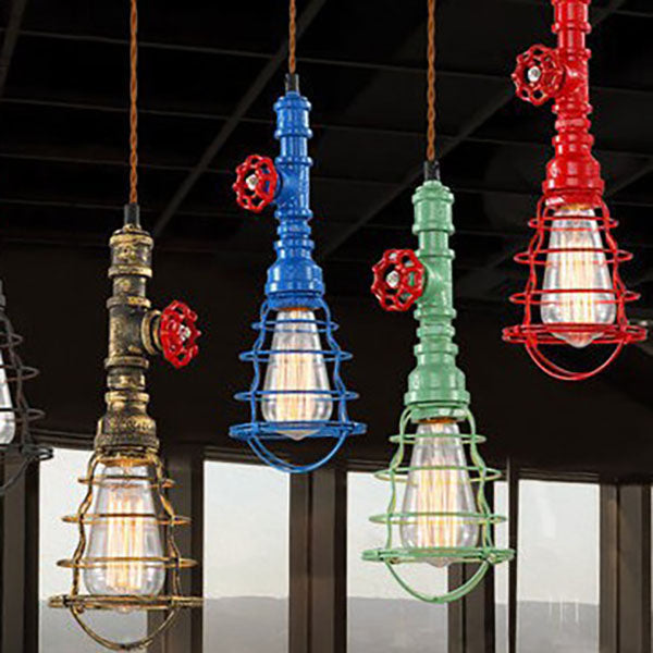 Modern Vintage Industrial Twine Iron 1-light Pendant Light