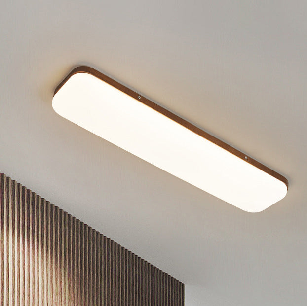 Modern Minimalist Rectangle Iron Acrylic LED Flush Mount Ceiling Light for Living Room
