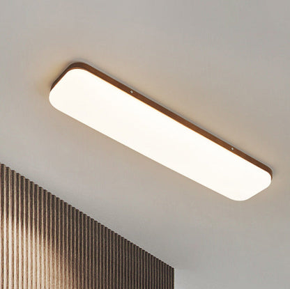 Modern Minimalist Rectangle Iron Acrylic LED Flush Mount Ceiling Light for Living Room